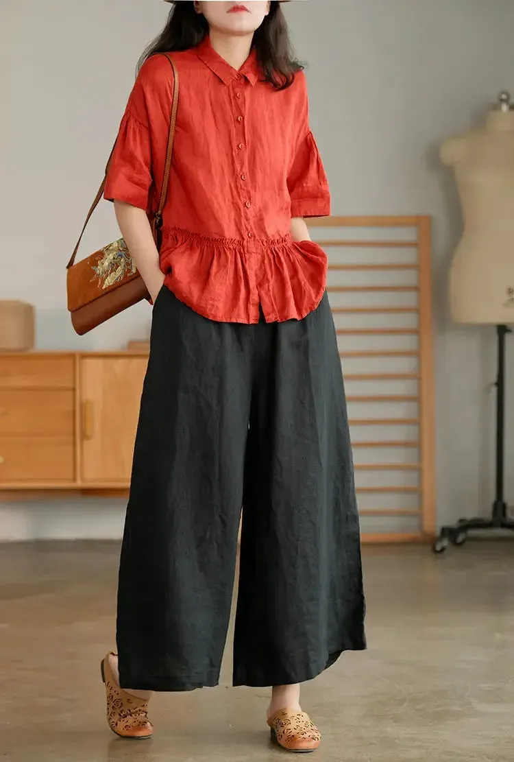 Japon style pantalon japonais ample femme
