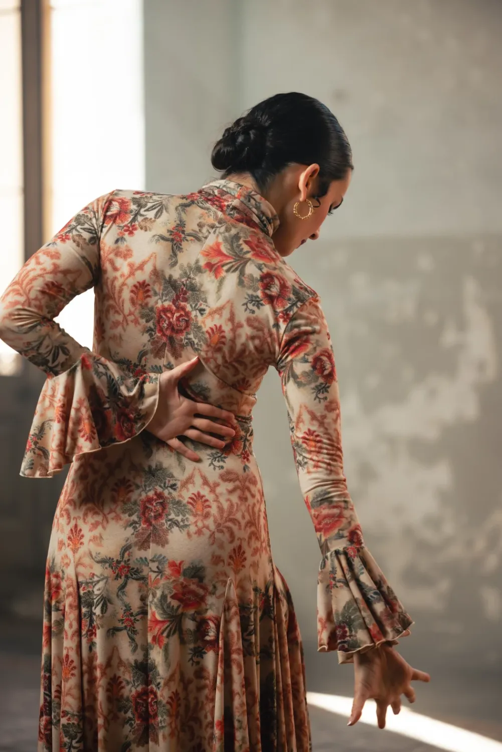 Viva La Feria Amelia robe flamenco imprimée col haut