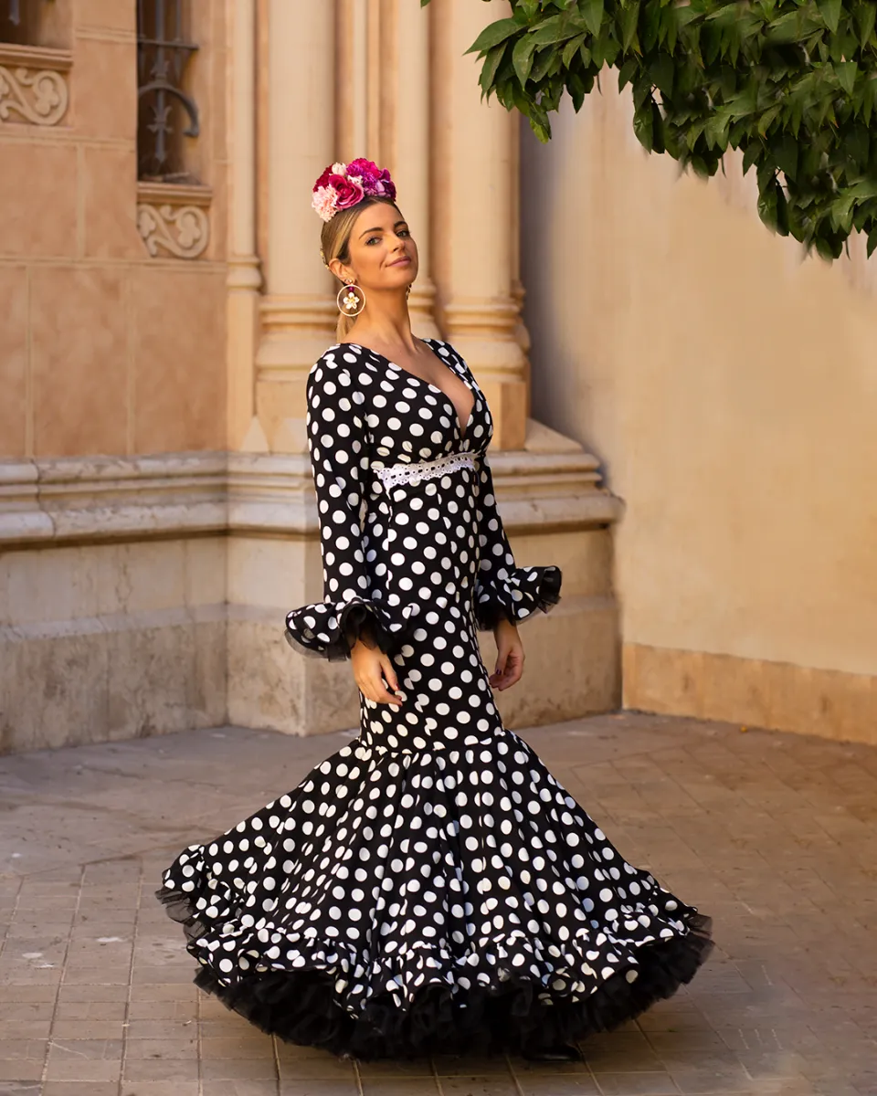 Viva La Feria Princesa robe gitane à pois