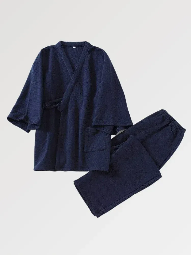 Japon Style Coton Suit Jinbei Homme en Coton