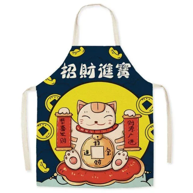 Japon style Jizō tablier coton lin cuisine