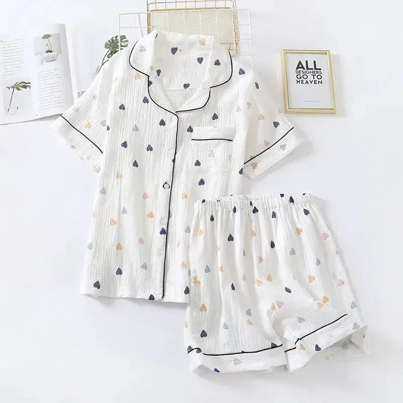 Japon style pyjama japonais ensemble short en soie
