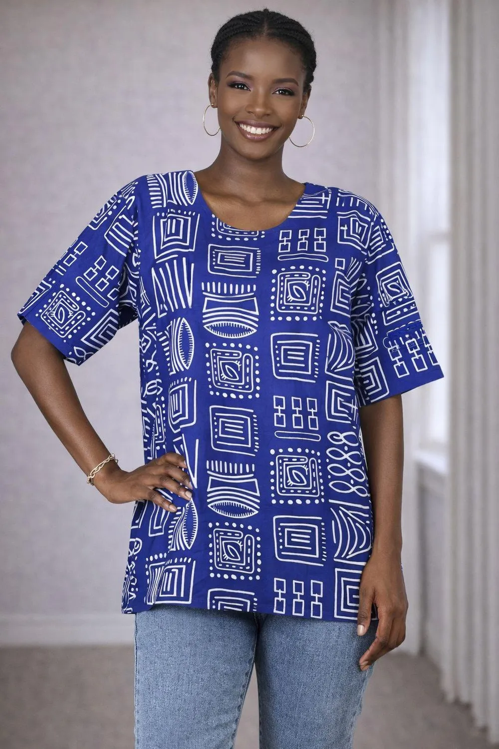 KAVAZI Ankara haut wax + foulard assorti