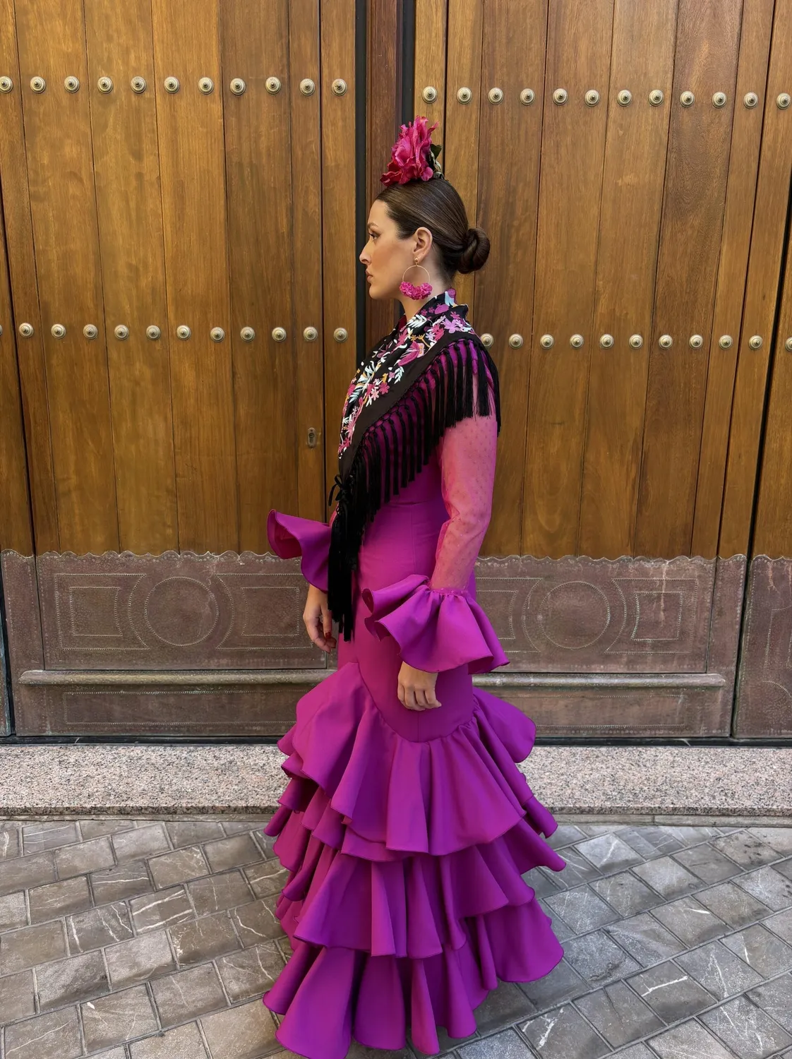 Viva La Feria Corin robe flamenca volants stretch