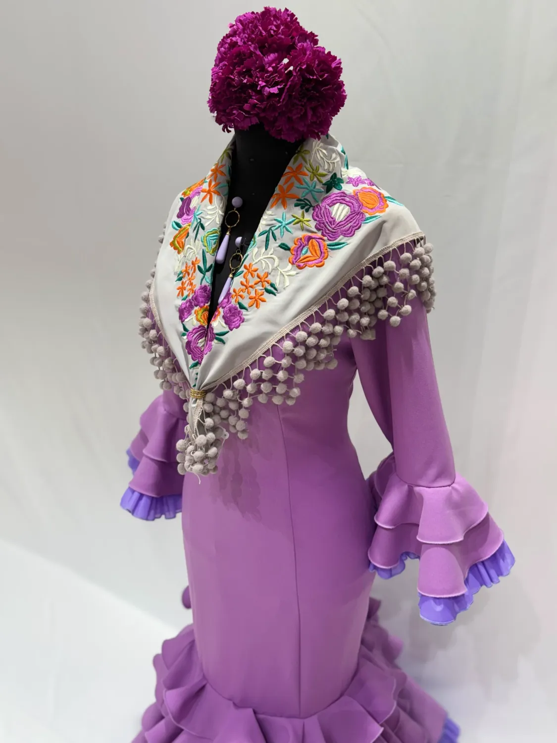 Viva La Feria Cartuja robe flamenca malva