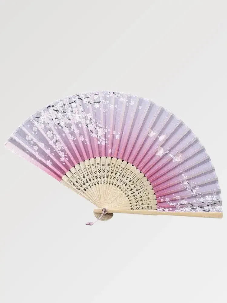 Japon style Éventail Japonais Fleur De Cerisier ‘yori’ en bambou