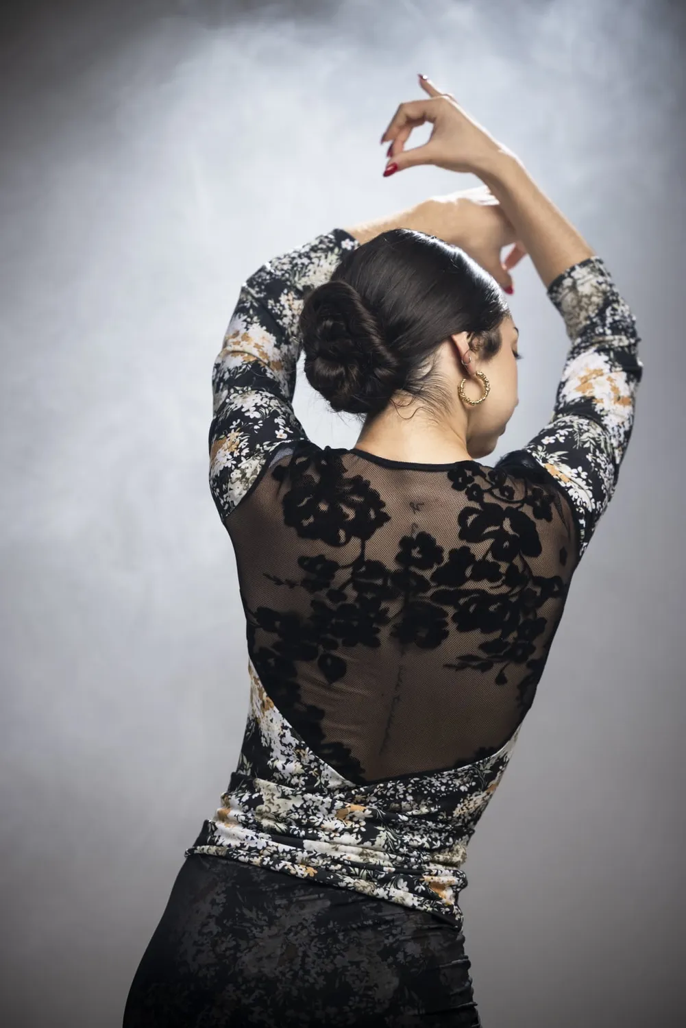 Viva La Feria Tierra body flamenco manche longue imprimé