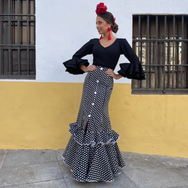 VIVA LA FERIA Falda Rociera modèle Cádiz