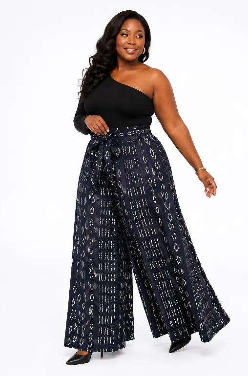 KAVAZI Palazoo Pant pantalon palazzo avec bandeau assorti