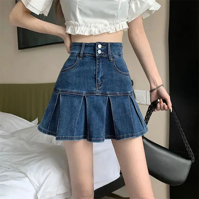 Japon style Jupe En Jean Japonaise jupe denim