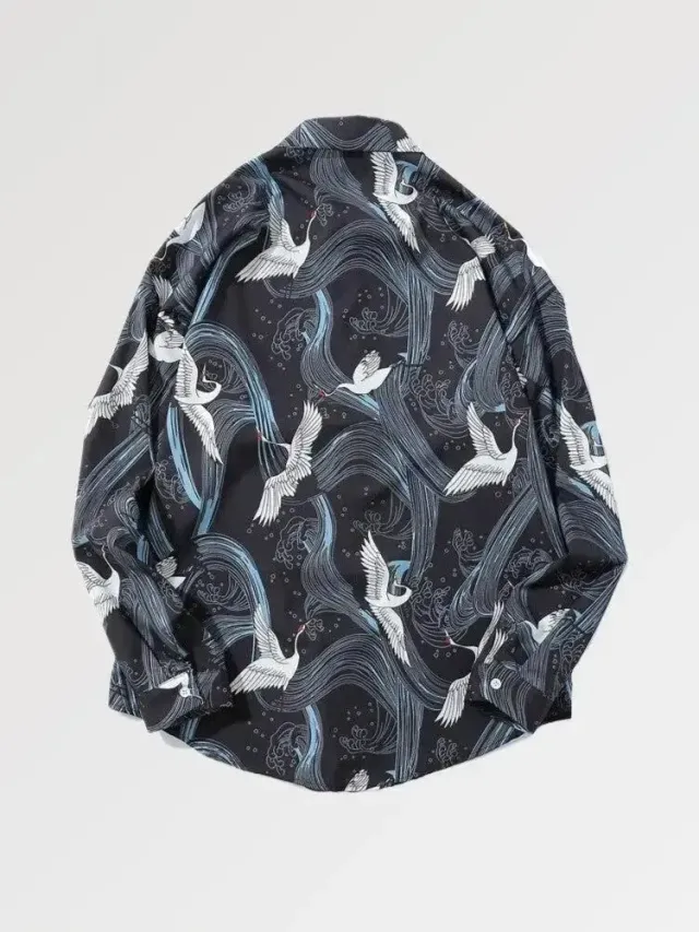 Japon style Chemise Motif Japonais ‘mihara’ chemise oversize