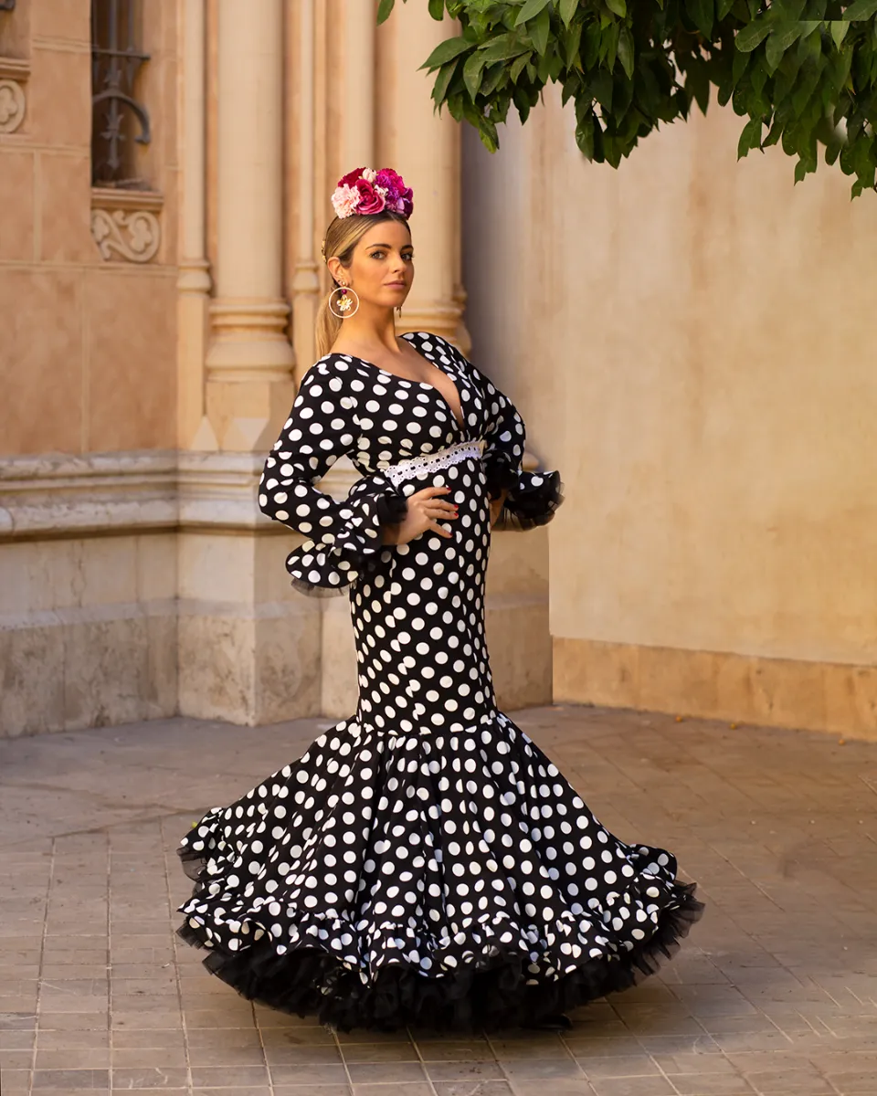 Viva La Feria Princesa robe gitane à pois