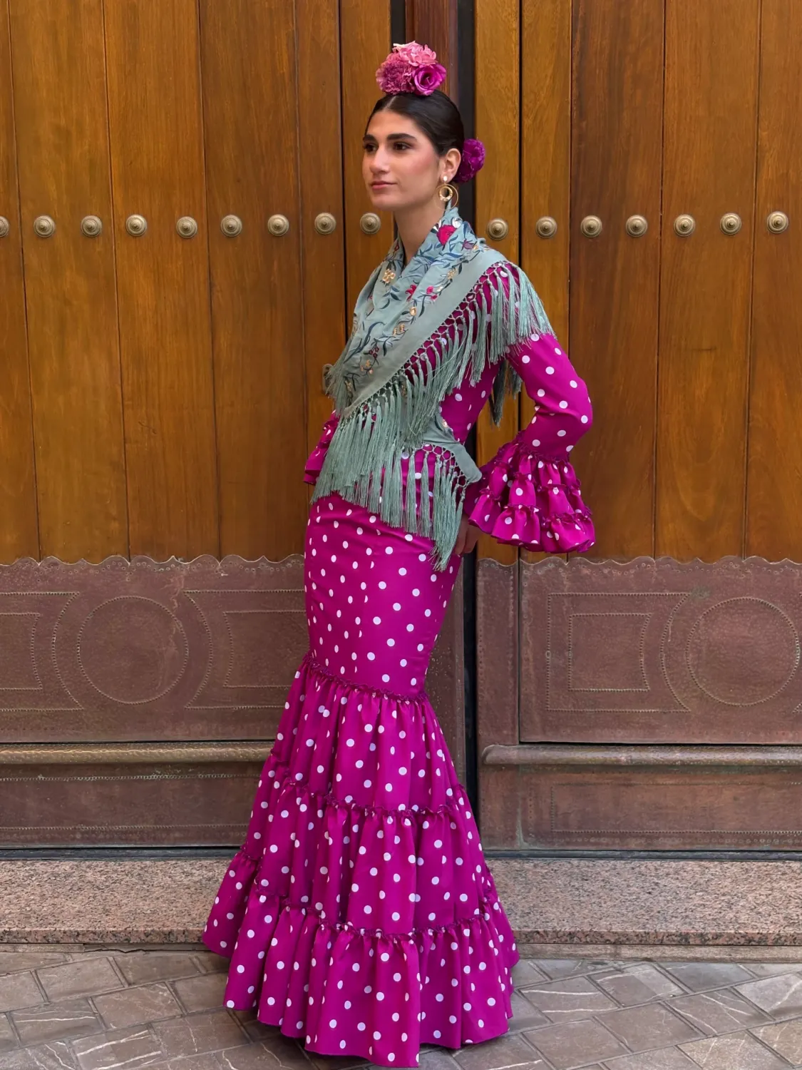 Viva La Feria Vanesa robe flamenco canastero stretch