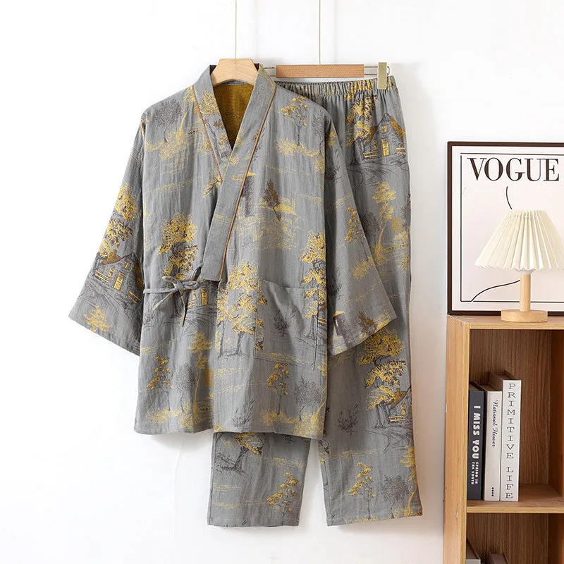 Esprit du Japon ensemble pyjama kimono homme coton