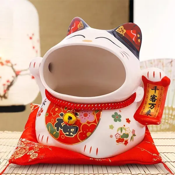 Esprit du Japon maneki neko tirelire grande bouche 14 cm