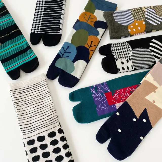 Japon style tabi chaussettes homme motifs
