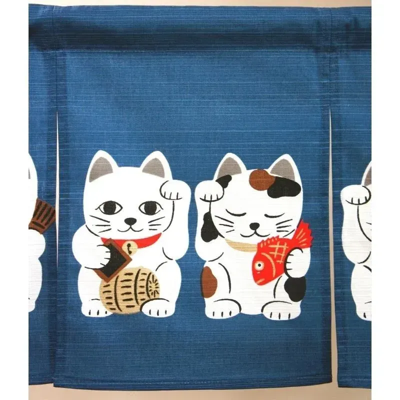 Japon style Neko noren court maneki neko