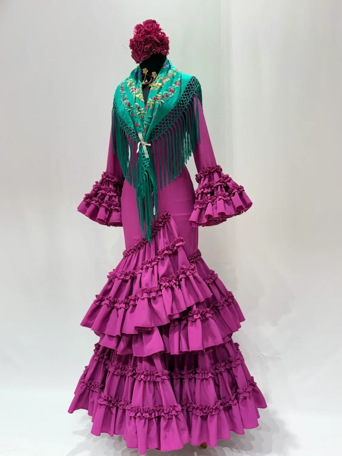 Viva La Feria Diamante robe flamenco buganvilla