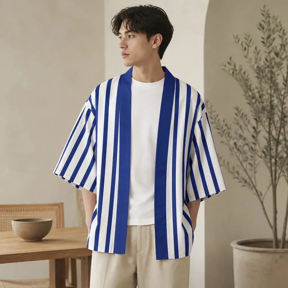 Esprit du Japon Haori court homme veste ouverte