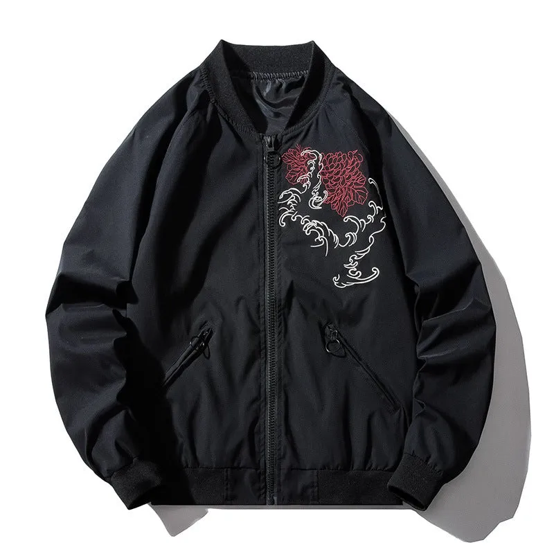 Esprit du Japon Black Dragon blouson sukajan brodé noir