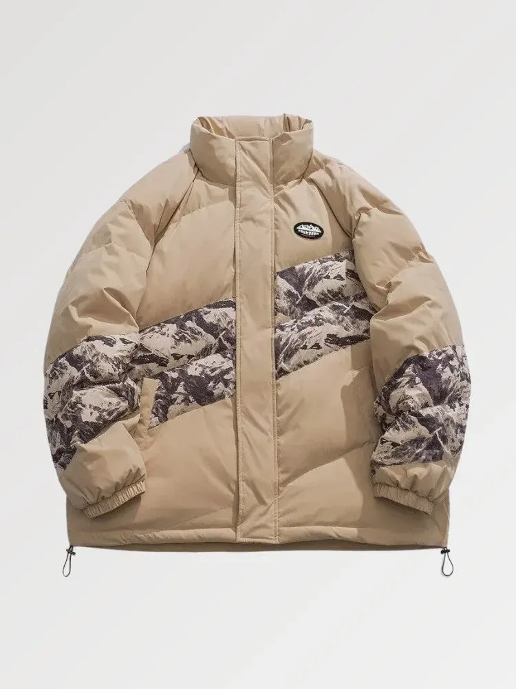 Japon style Military doudoune camo streetwear crème