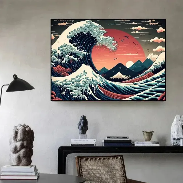 Japon Style Kanagawa Tableau Art Mural Zen