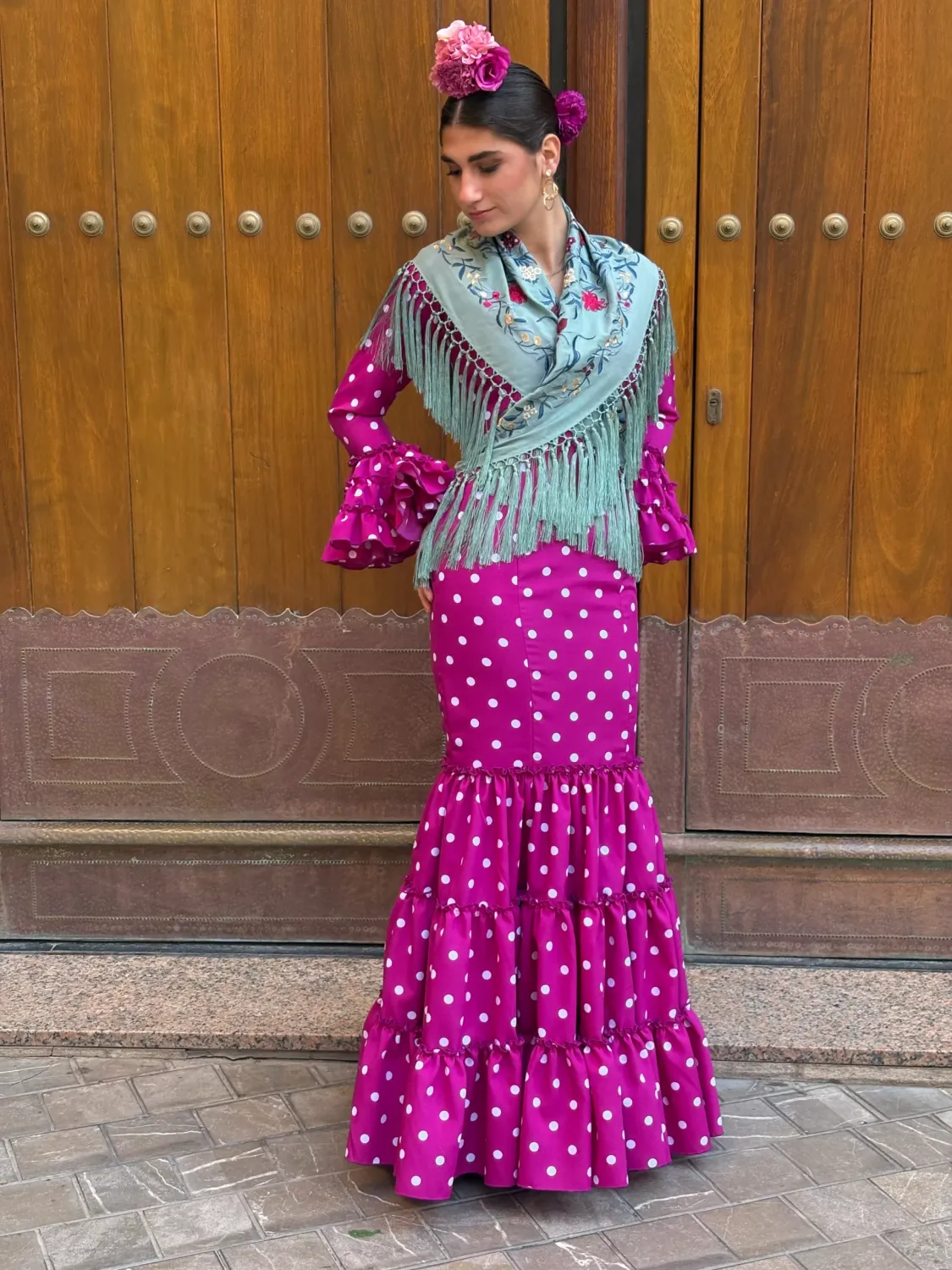 Viva La Feria Vanesa robe flamenco canastero stretch