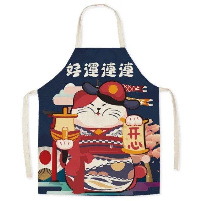 Japon style Jizō tablier coton lin cuisine