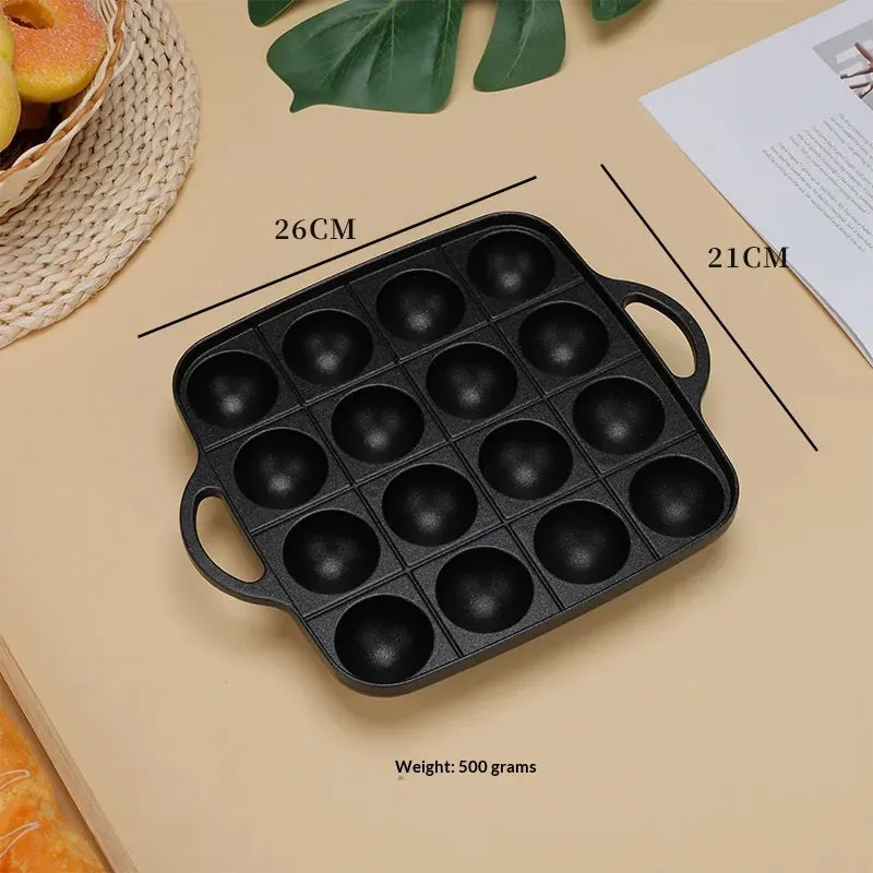 Esprit du Japon poêle takoyaki 16 alvéoles aluminium