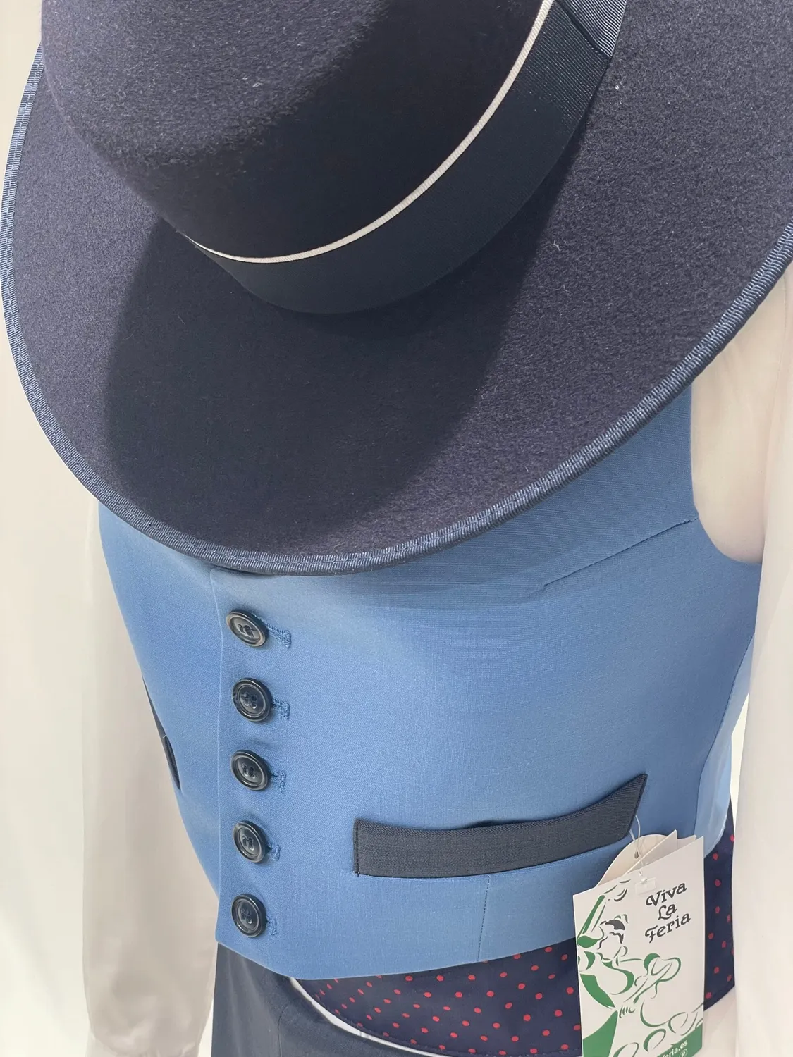 Viva la Feria Jerez Ibiza Combinado costume campero bleu complet