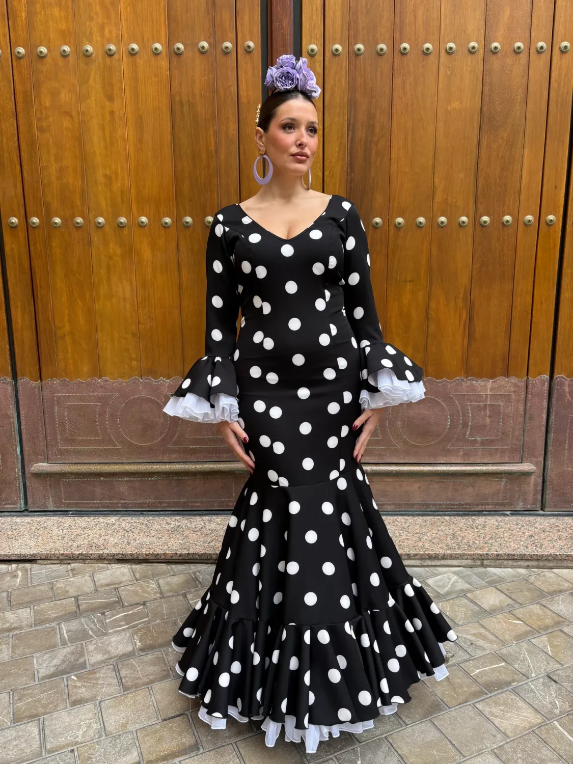 Viva La Feria Topacio robe sirène à pois