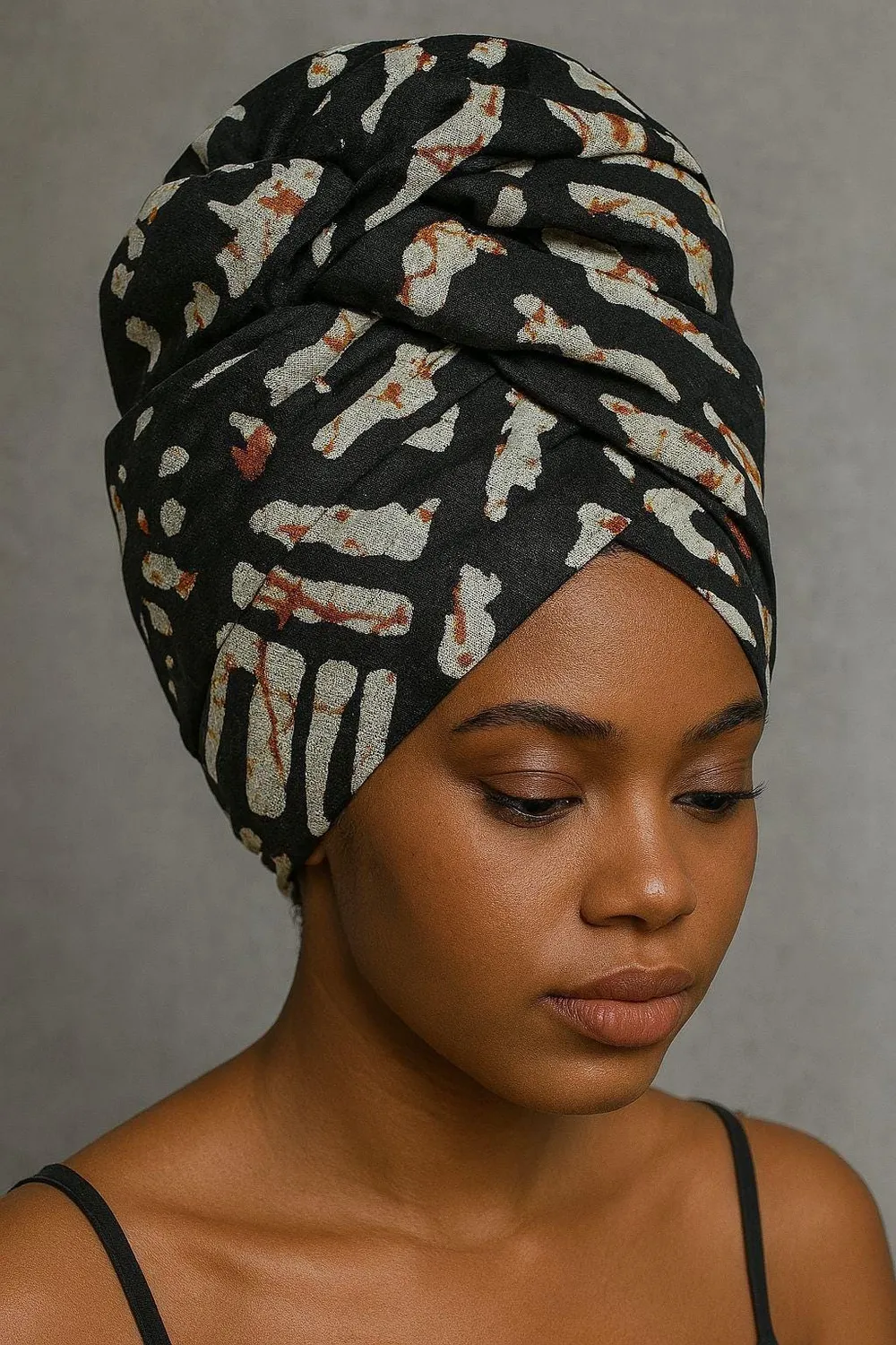 KAVAZI Cotton Ankara Head Wrap Set foulards coton imprimé