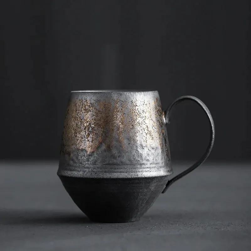 Esprit du Japon mug en grès effet rouille fait main