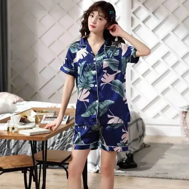 Japon style Pyjama Japonais Été En Soie pyjama