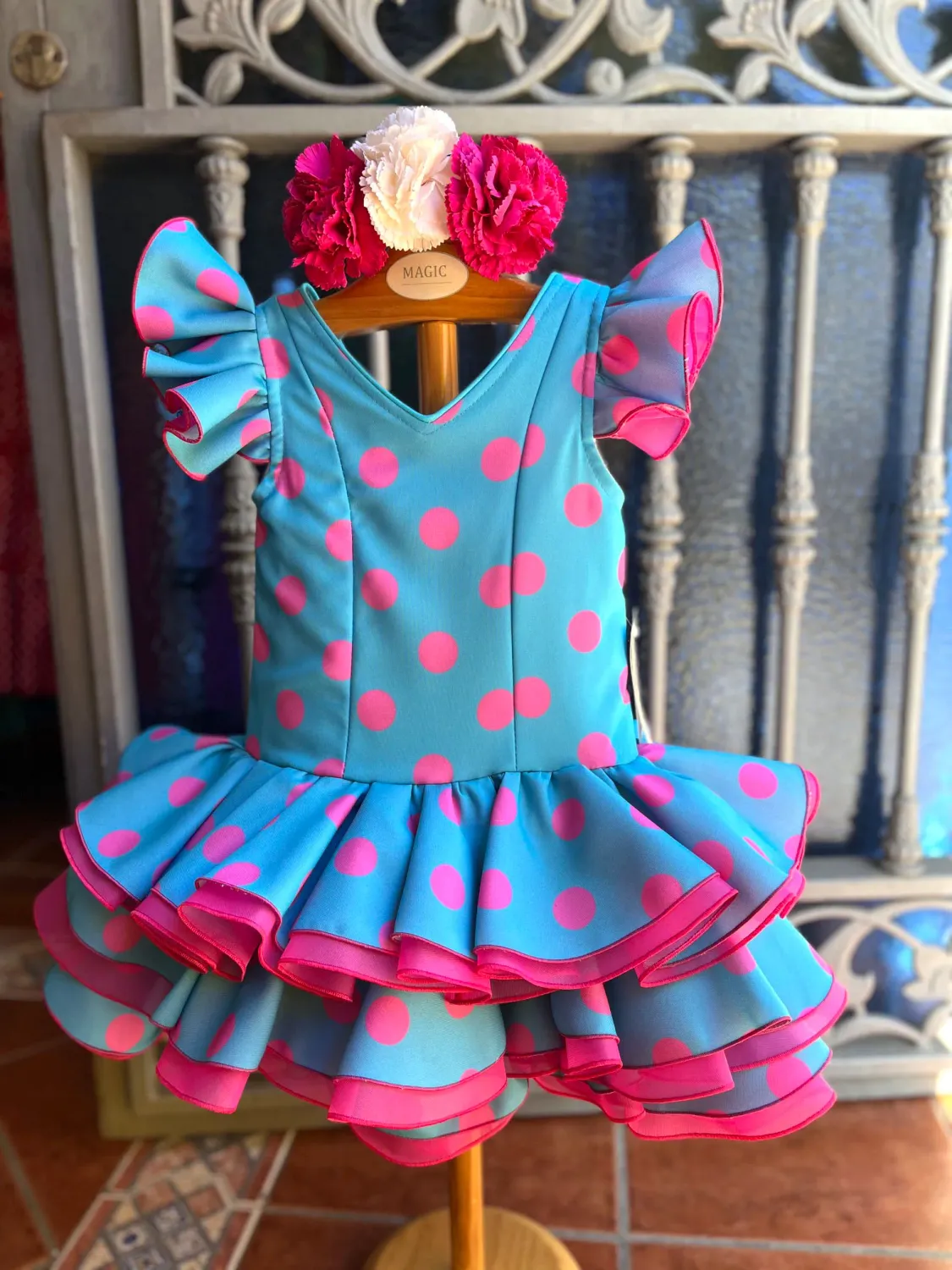 Viva la Feria Clara robe flamenca fille courte popeline