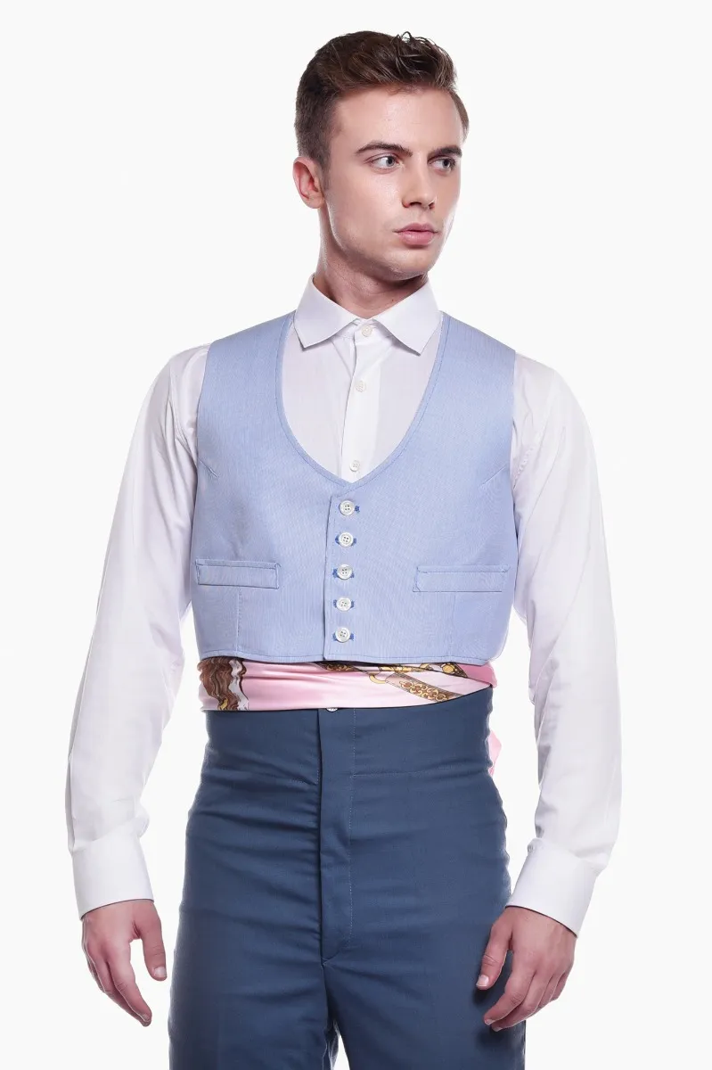 Viva La Feria Campero 500 costume corto homme rayures celeste