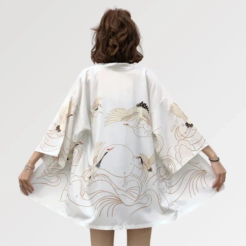 Japon style setsuko veste kimono femme grue