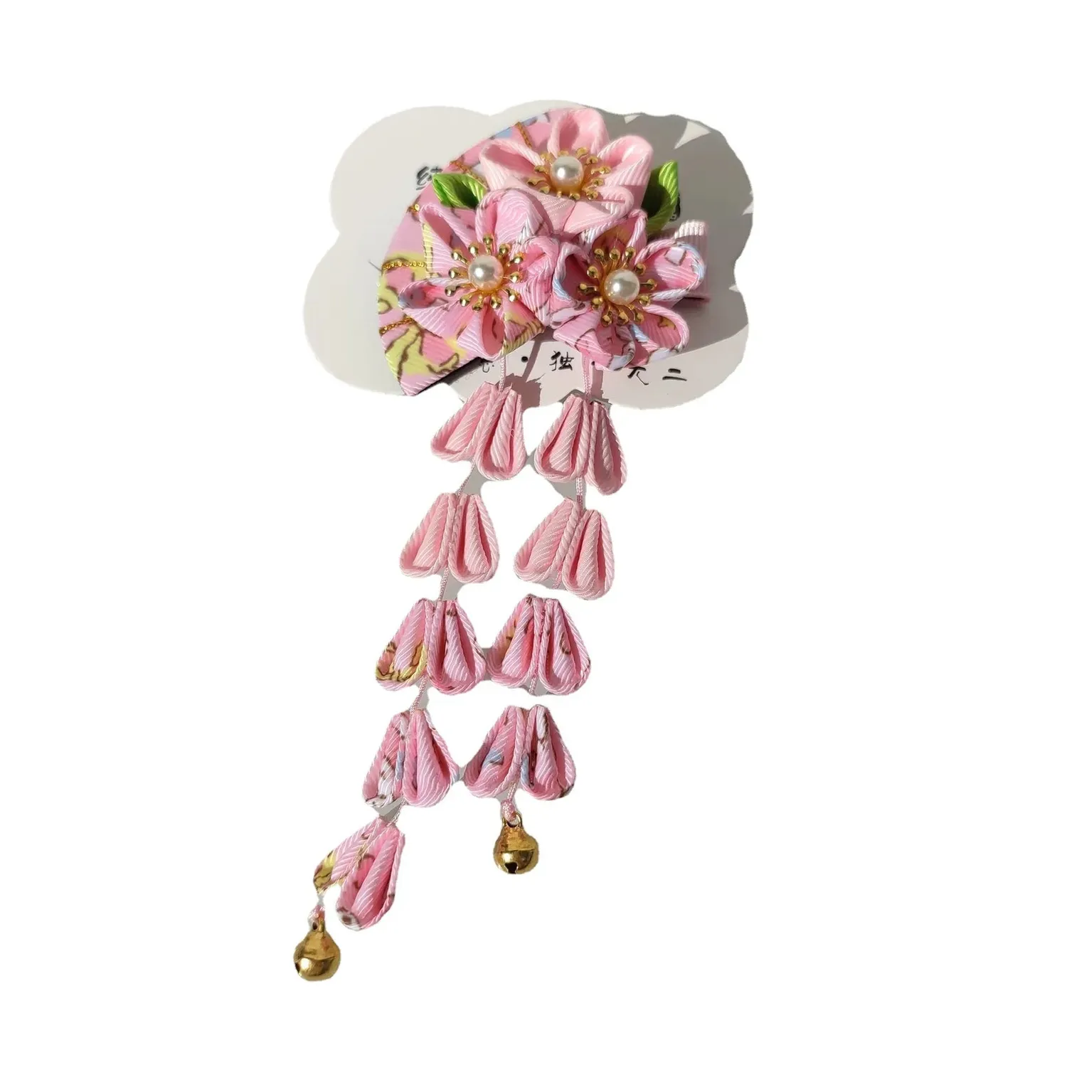 Esprit du Japon barrette kanzashi fleurie tissu
