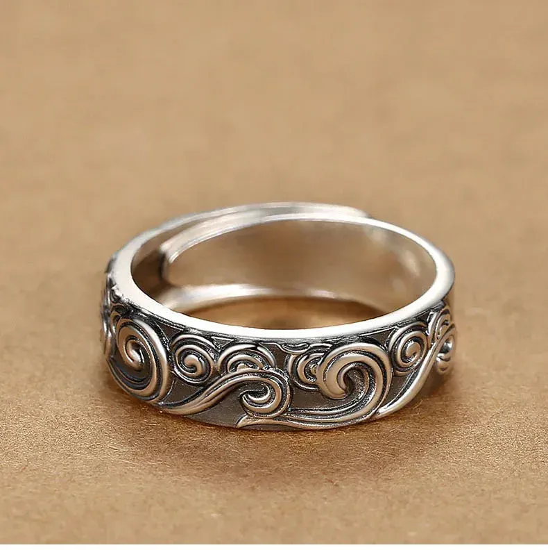 Japon style Bague Homme Vague Japonaise