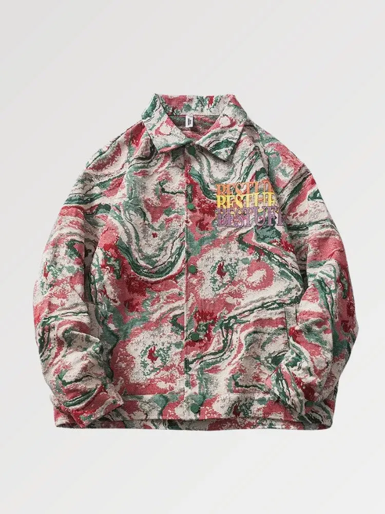 Japon style bst711 veste en jean tie dye oversize