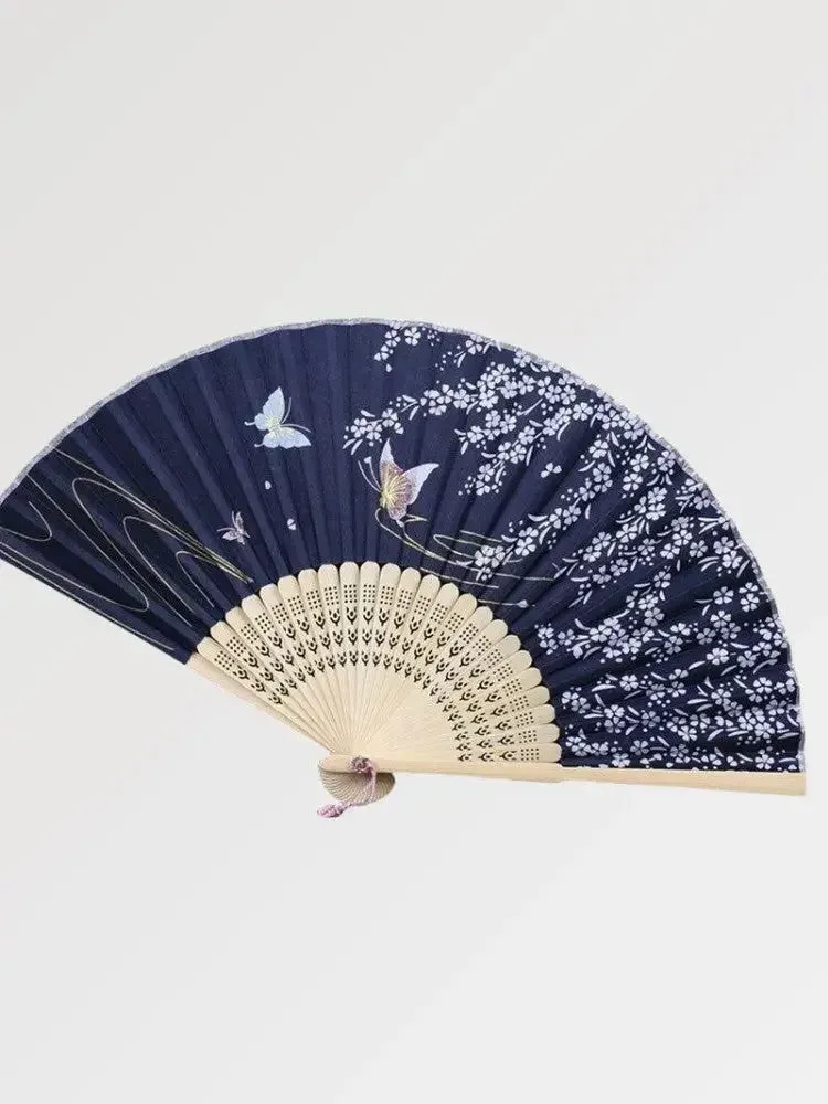 Japon style Ebino éventail bois japonais papillons