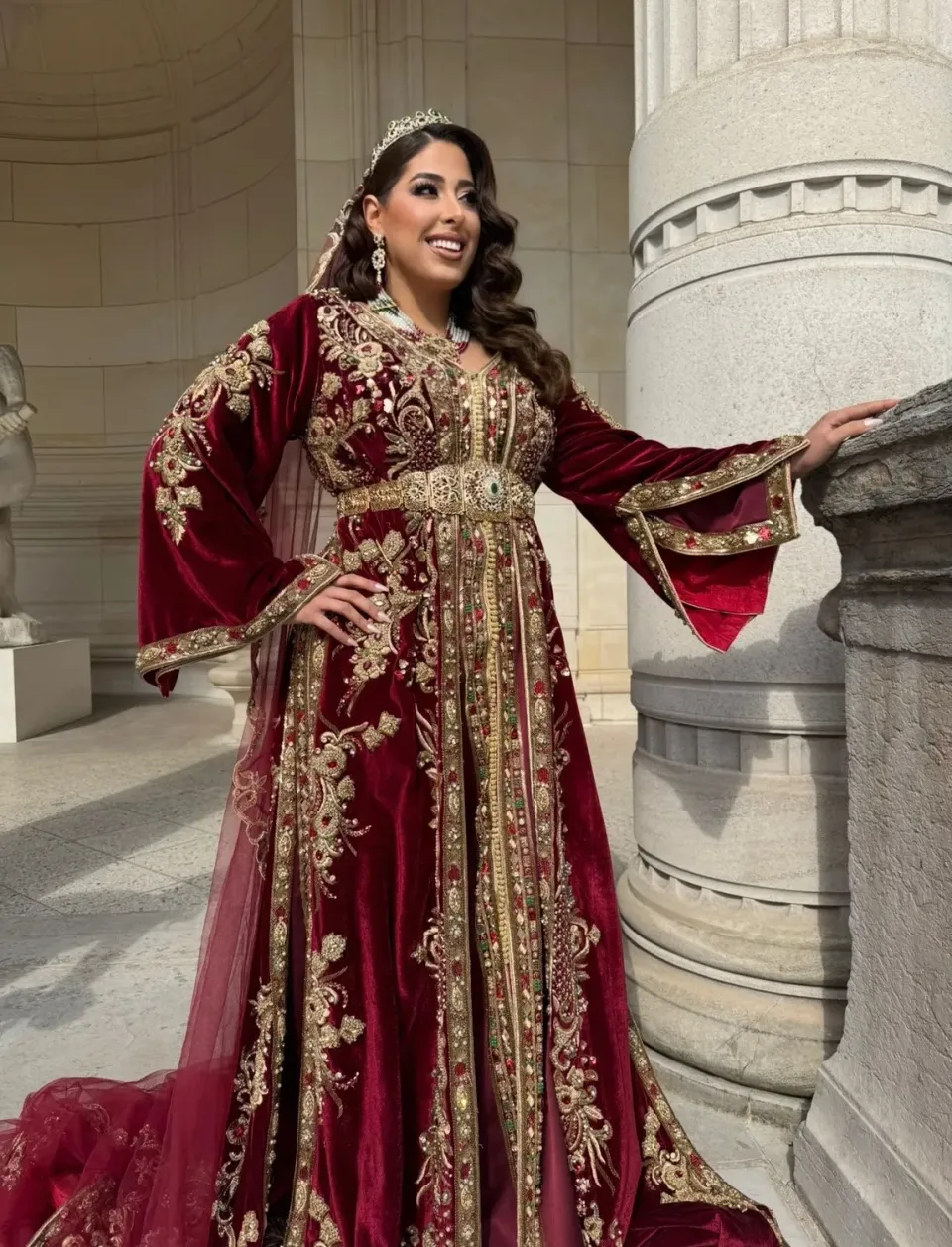 Célèbr'Orient Siham takchita velours rouge hiver