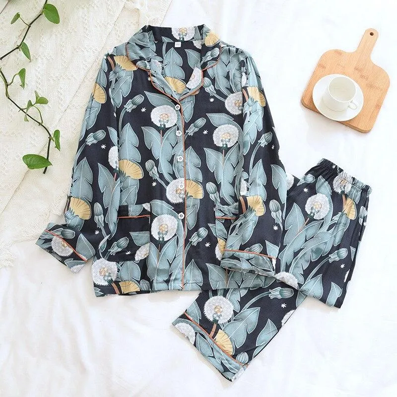 Japon style pyjama japonais satin femme