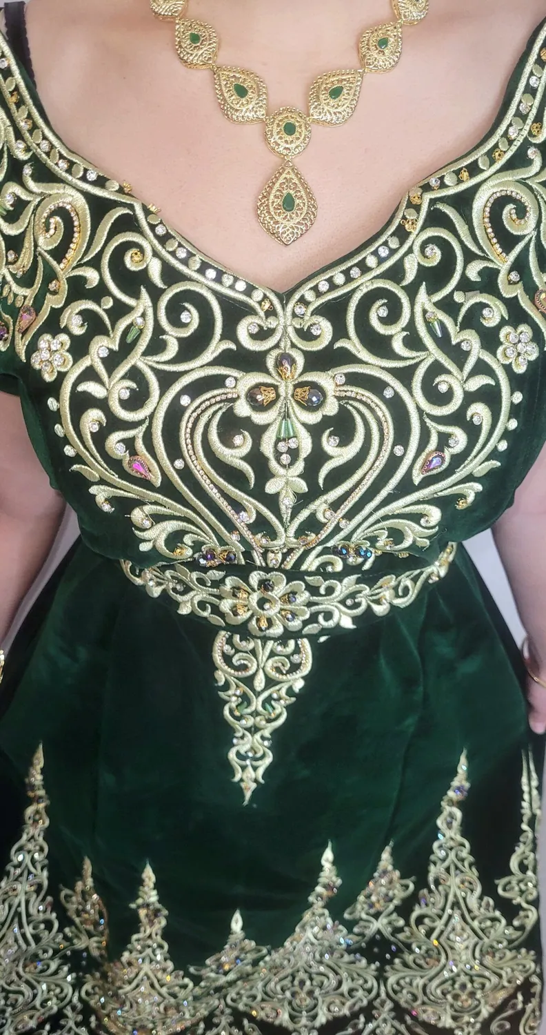 Célèbr'Orient Fergani Farida robe velours brodé
