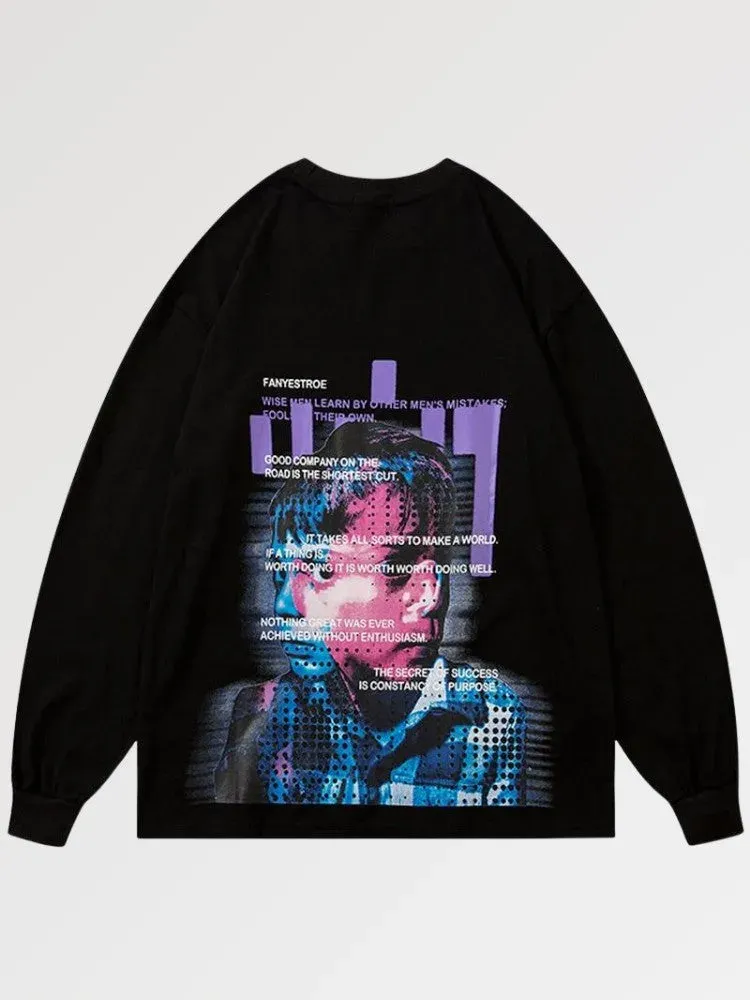 Japon style Nerdz sweat cyberpunk oversize
