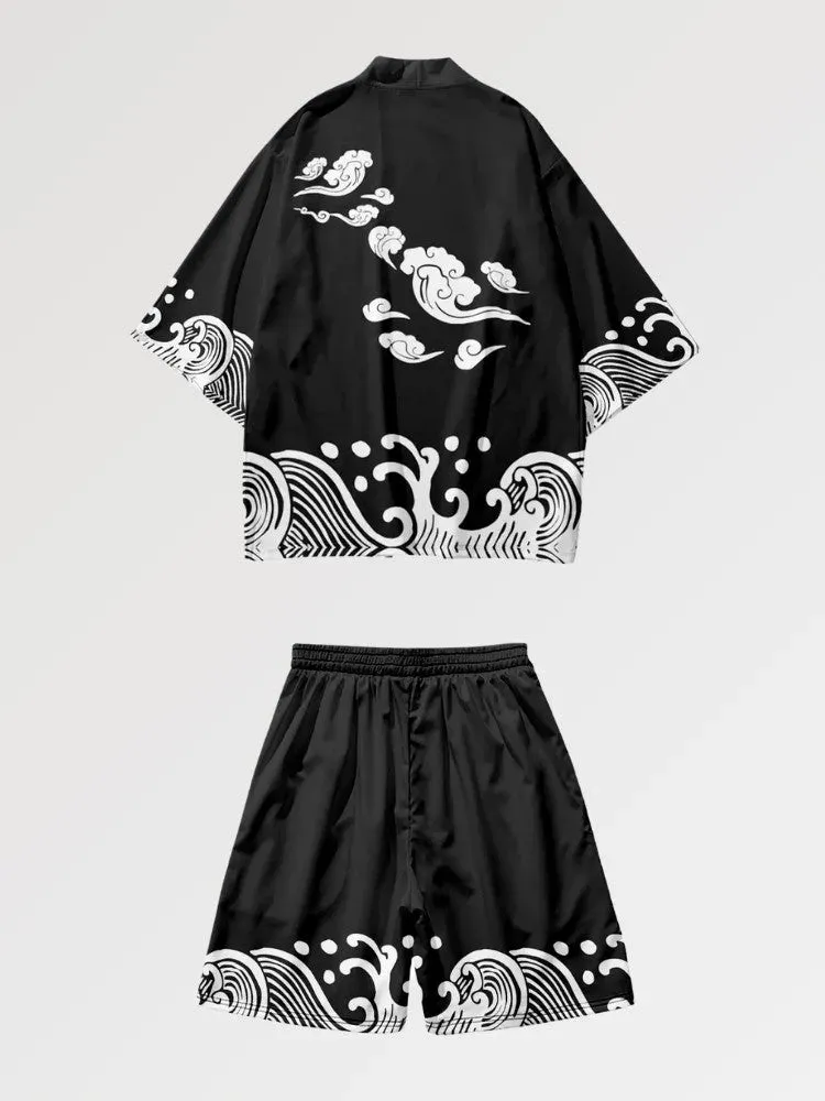 Japon style Clouding ensemble kimono coupe ample
