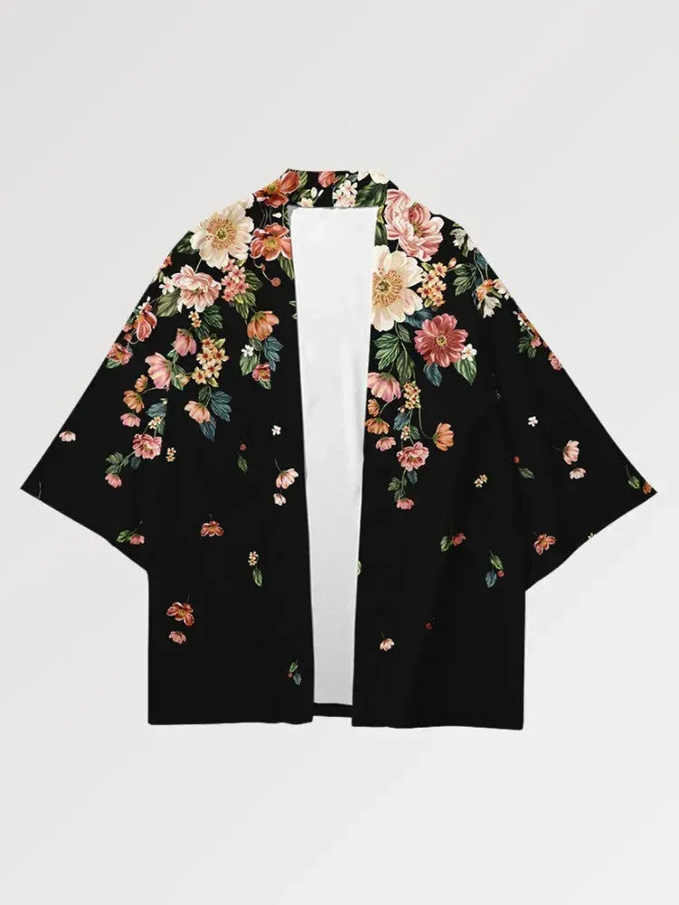 Japon style floral Édition haori yukata fleuri