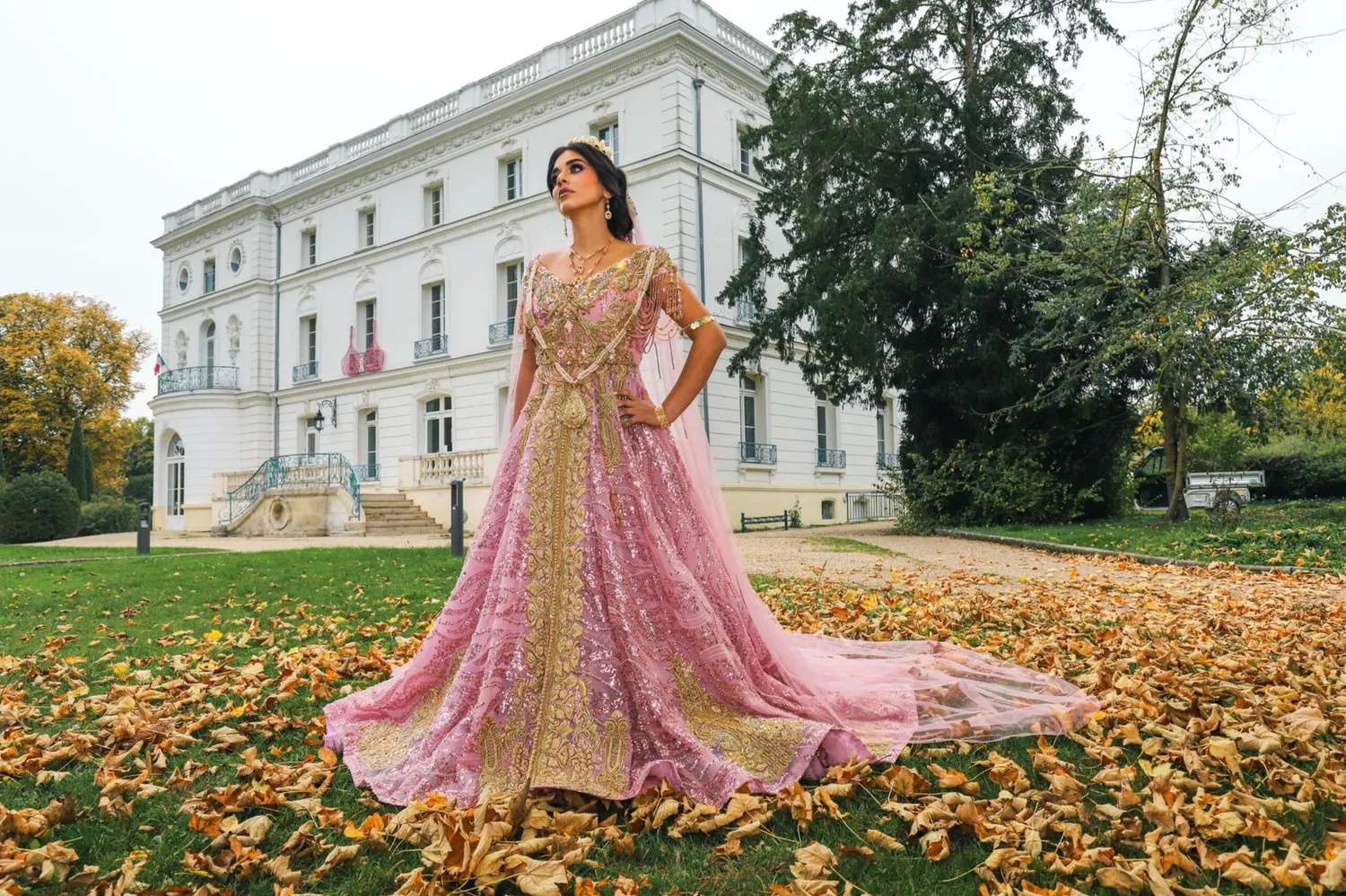 Célèbr'Orient Isa blousa rose poudré en location
