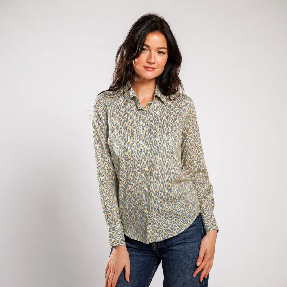 Mistral Camiso Calisson Rayé chemisier voile coton