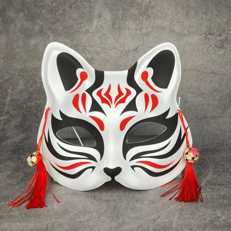 Esprit du Japon Masque chat japonais PVC mi-visage kitsune